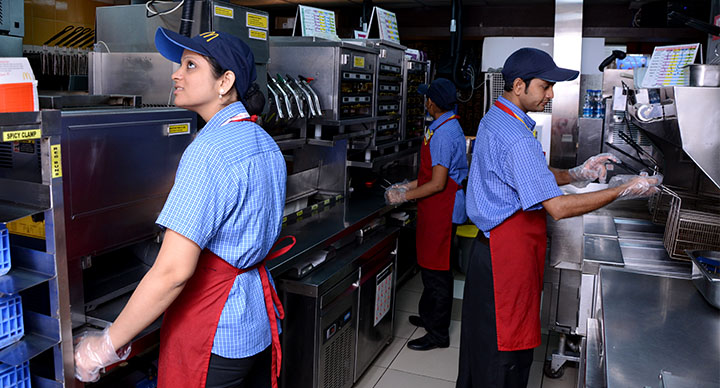 McDonalds employees exciting workplace