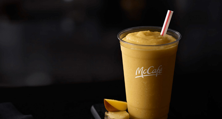 mango smoothie at McCafe