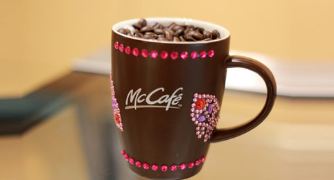 mcdafe celebrate coffee glitter mug