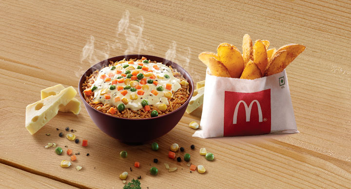 Masala Wedges with Rice at McDonalds