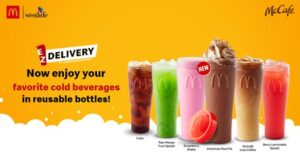 McDonald's Cold Drinks In Reusable Bottles