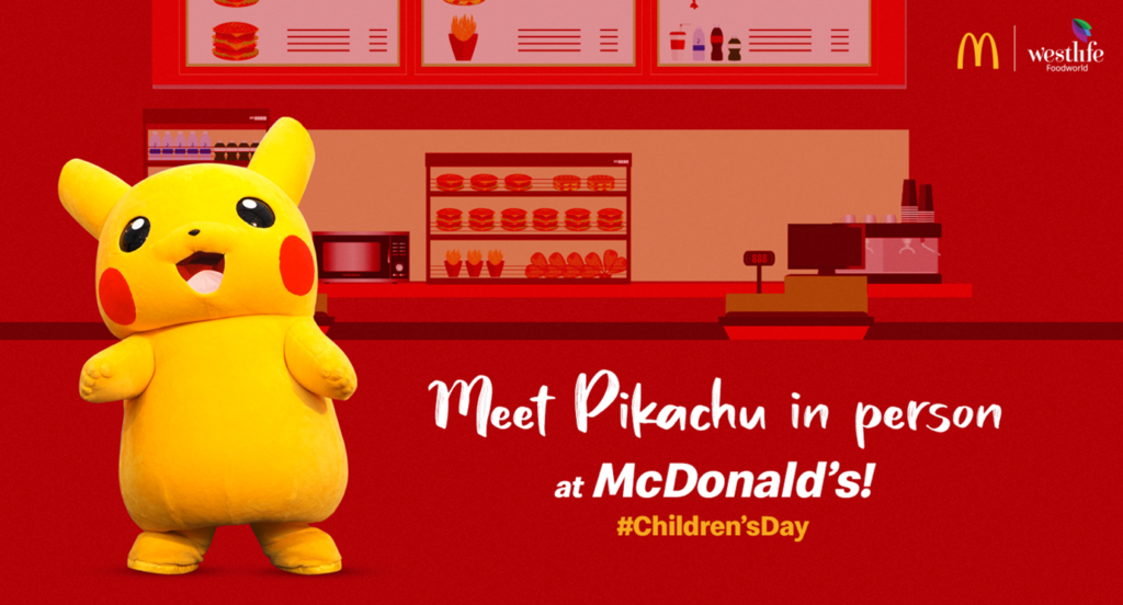 Mcdonalds store pikachu toy